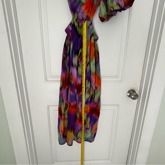 Karlie One-Shoulder Maxi Dress Purple Multicolor Lined - Picture 7 of 14